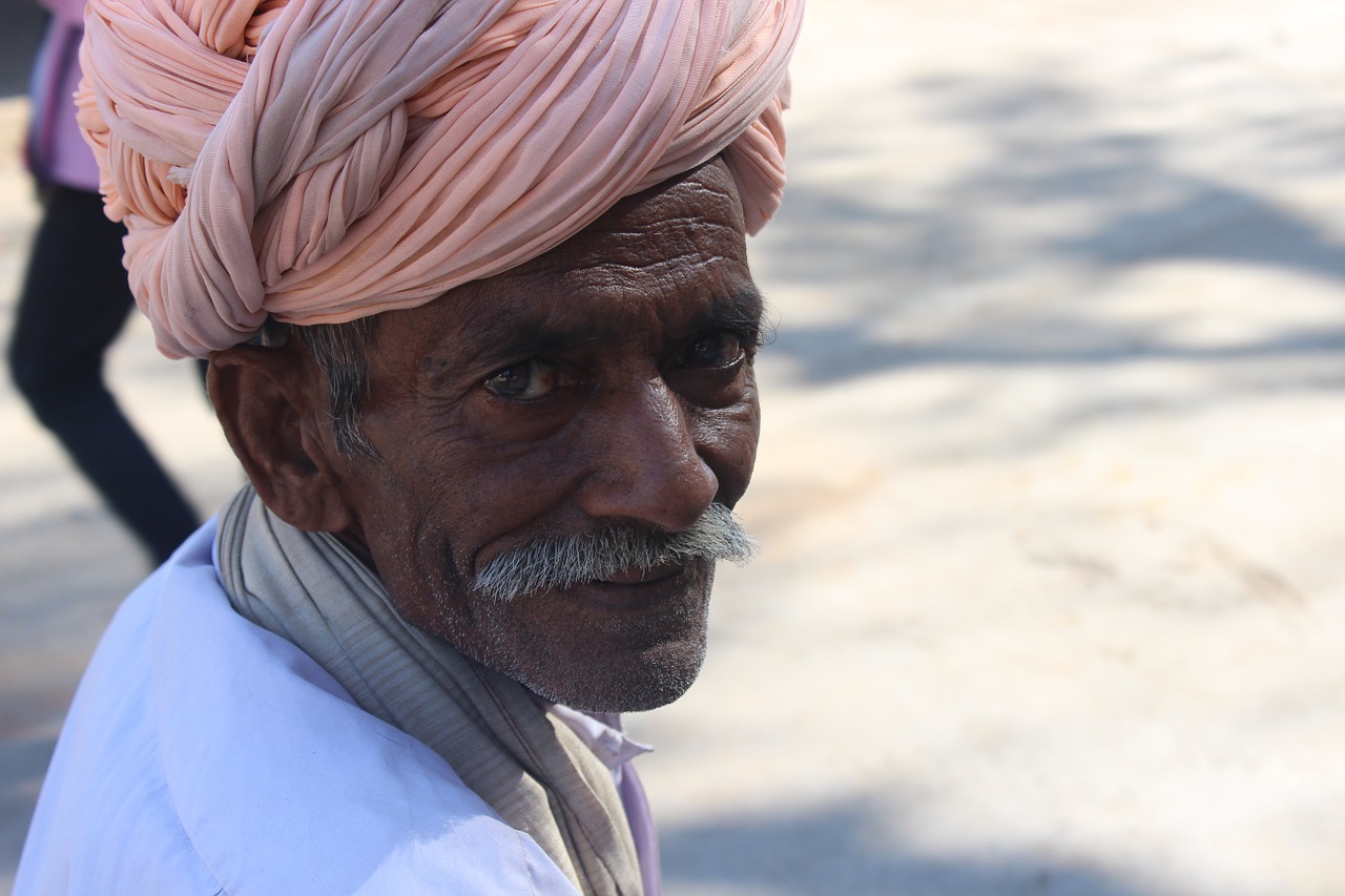 Senas Vyras, Turbanas, Liaudies, Rajasthan, Indija, Kultūra, Dhoti, Nemokamos Nuotraukos,  Nemokama Licenzija