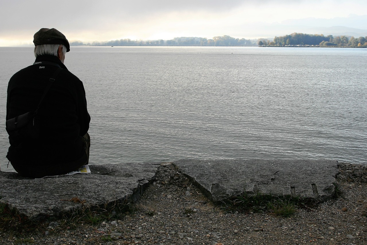 Vyresni, Patinas, Rytas, Ežeras, Migla, Vienatvė, Bodensee, Hdr, Vyras, Prieplauka