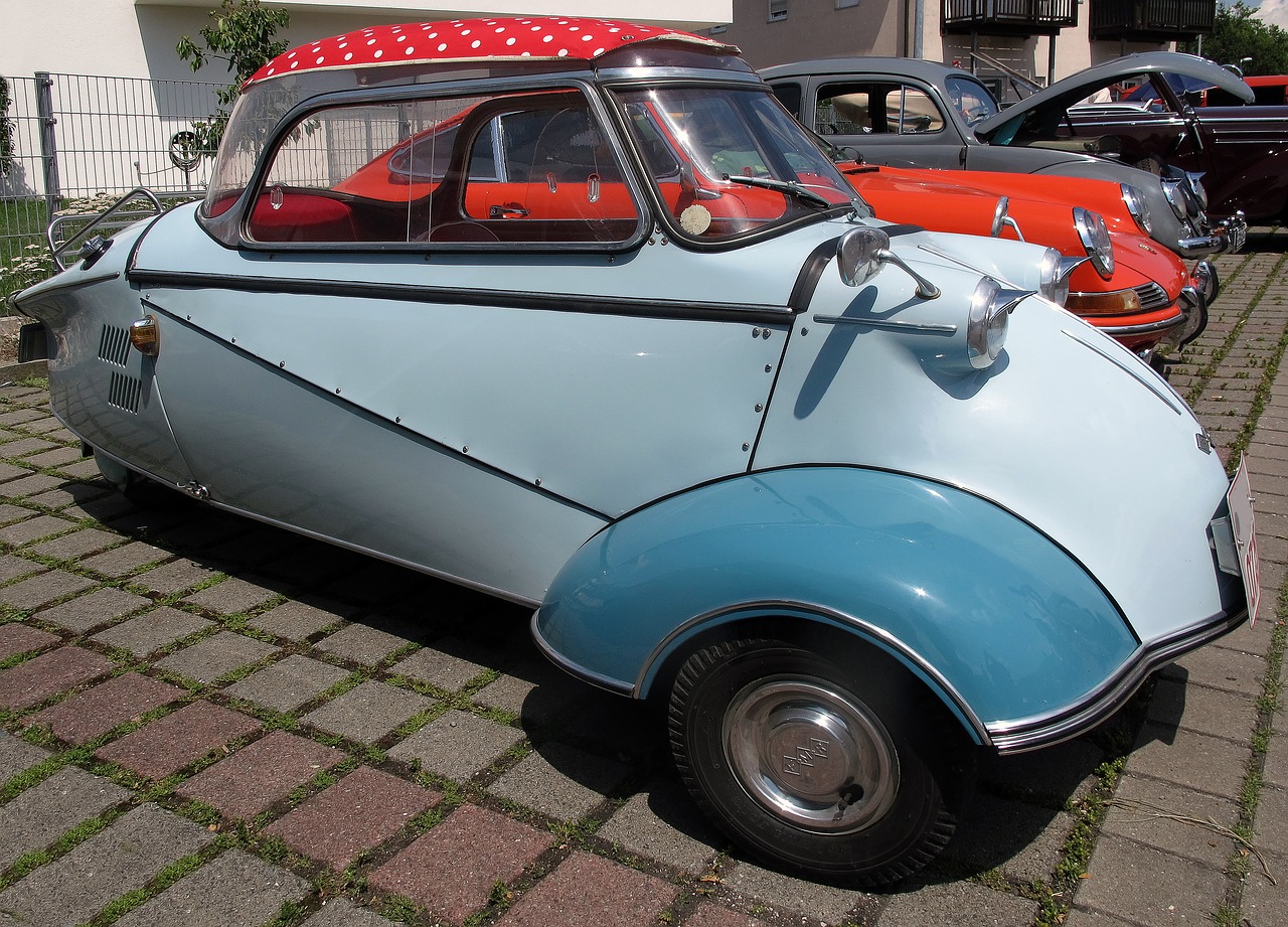 Oldtimer, Messerschmitt, Salono Motoroleris, Atšokti, Fend Flitzer, Mobilusis Motoroleris, Sniego Baltos Karstos, Kolekcionavimo Objektas, Klasikinis, Nostalgija