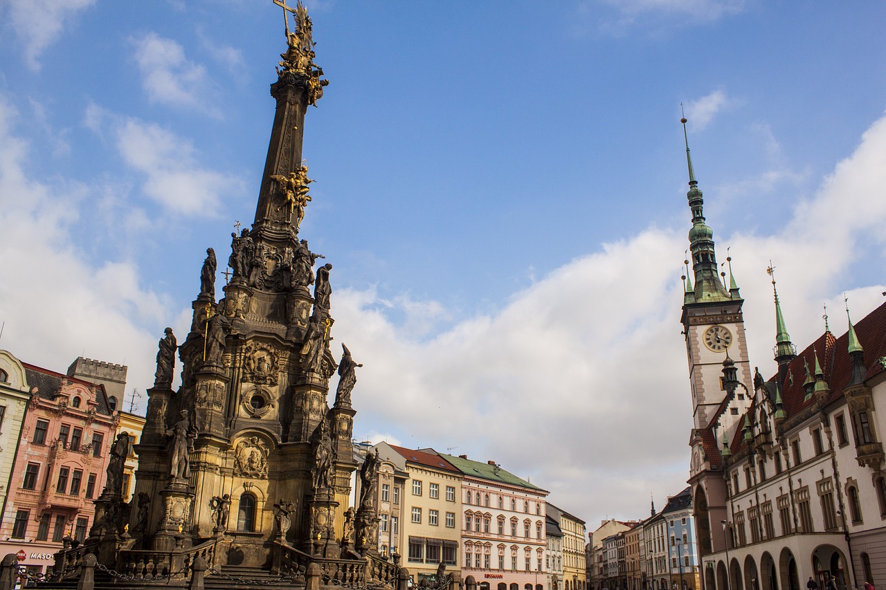 Olomoucas, Kvadratas, Čekijos Respublika, Miestas, Paminklas, Istorija, Stulpelis, Architektūra, Unesco, Lankytinos Vietos