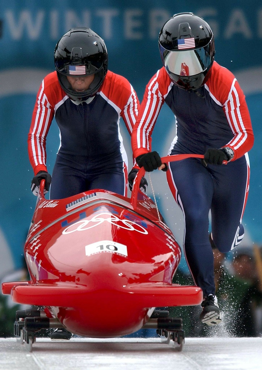 Olimpinis, Žaidimai, Bobsleja, Moterys, Moterys, Įvykis, Varzybos, Sportas, Žiema, Stumti