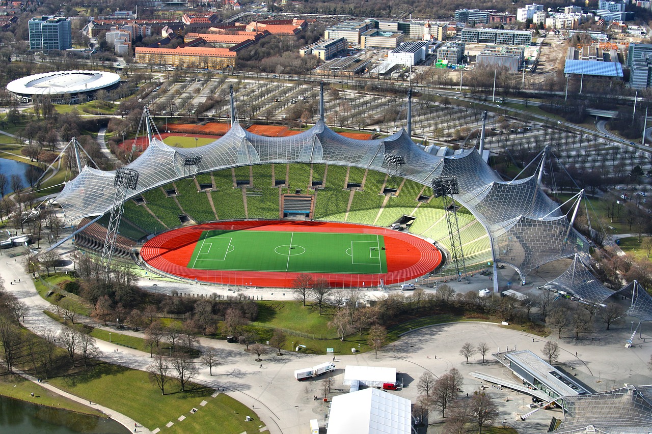 Olimpinis Stadionas, Munich, Stadionas, Architektūra, Sėdėti, Plastmasinis, Sėdynės, Grandstand, Baldakimas, Olimpinis Parkas