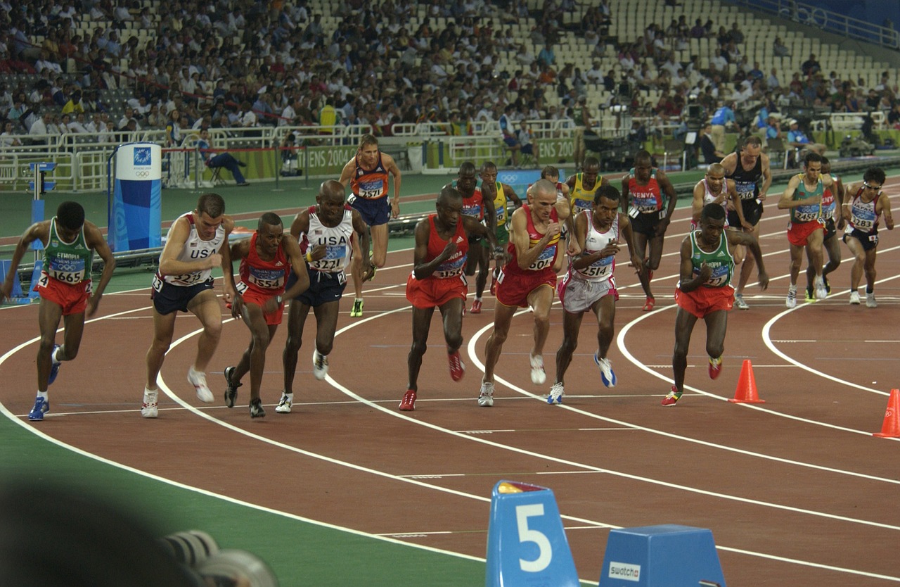 Olimpinės Žaidynės, 2004, Atėnas, Graikija, 10, Bėgimas, Sprintas, Varzybos, Greitai, Vyrai