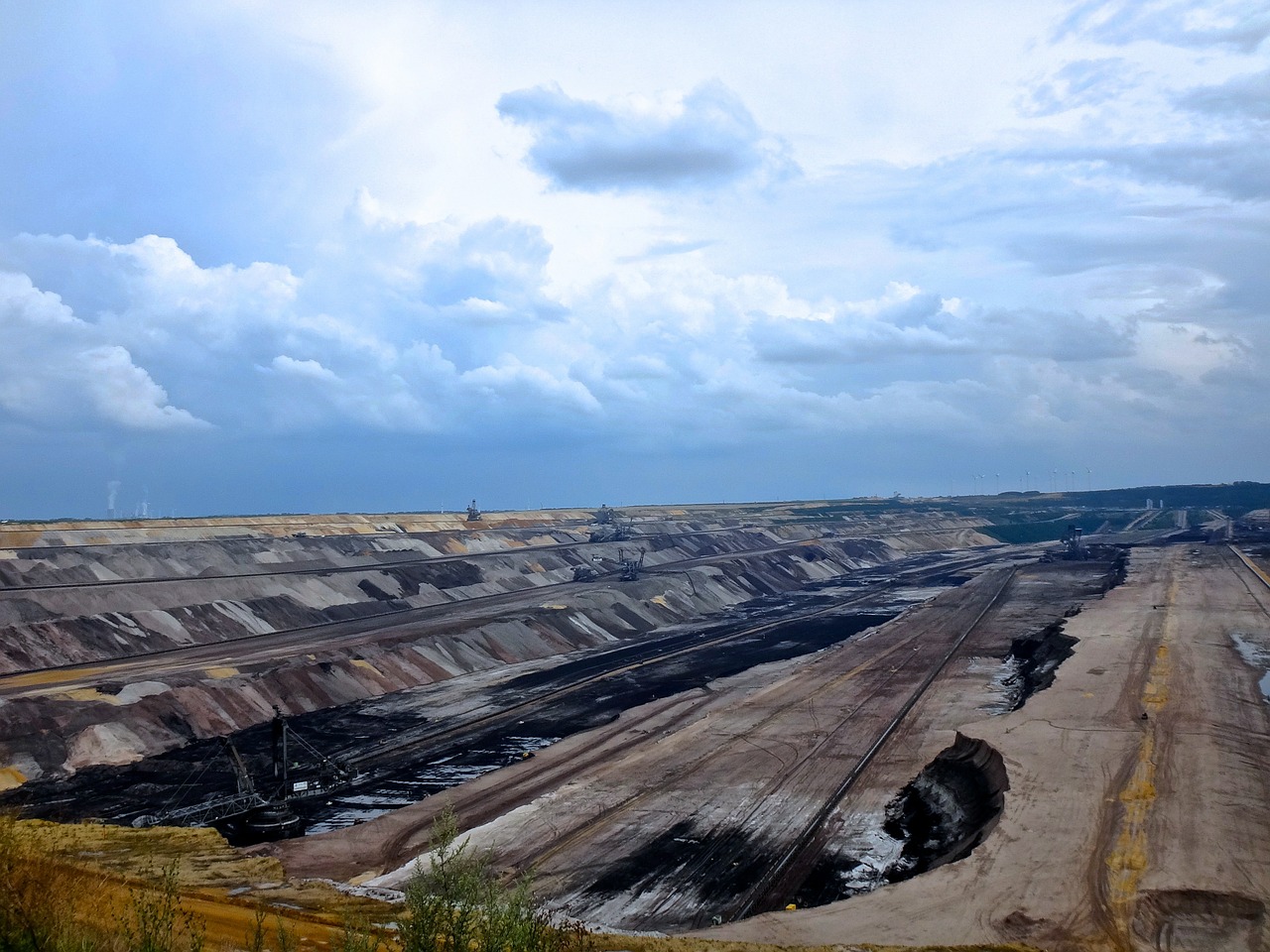 Atviros Kasyklos, Garzweiler, Rusvos Akmens Anglies, Lietaus Debesys, Dangus, Žemė, Pašalinimas, Išeikvojimas, Nemokamos Nuotraukos,  Nemokama Licenzija