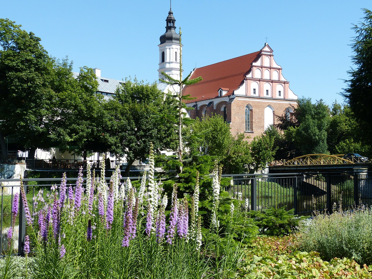 Opolė, Silesia, Lenkija, Bažnyčia, Bokštas, Tiltas, Spindesys, Gėlė, Žiedas, Žydėti