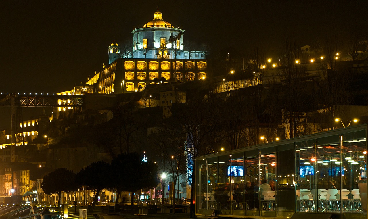 Uostas, Porto, Portugal, Miesto Panorama, Miestas, Naktis, Nemokamos Nuotraukos,  Nemokama Licenzija