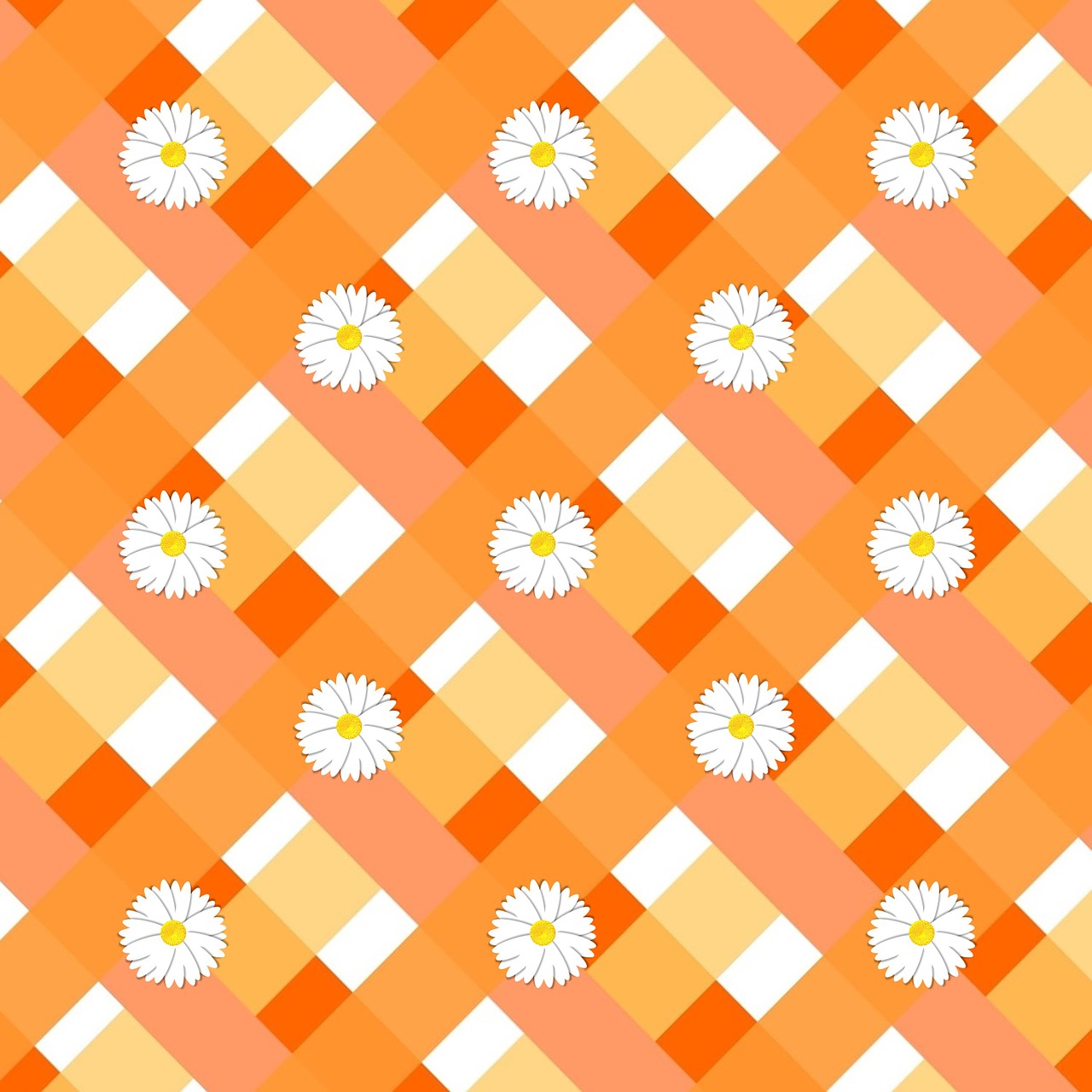 Oranžinė,  Atspalviai,  Atspalvių,  Gingham,  Rozės,  Modelis,  Geometrinis,  Įstrižainė,  Linijos,  Daisy