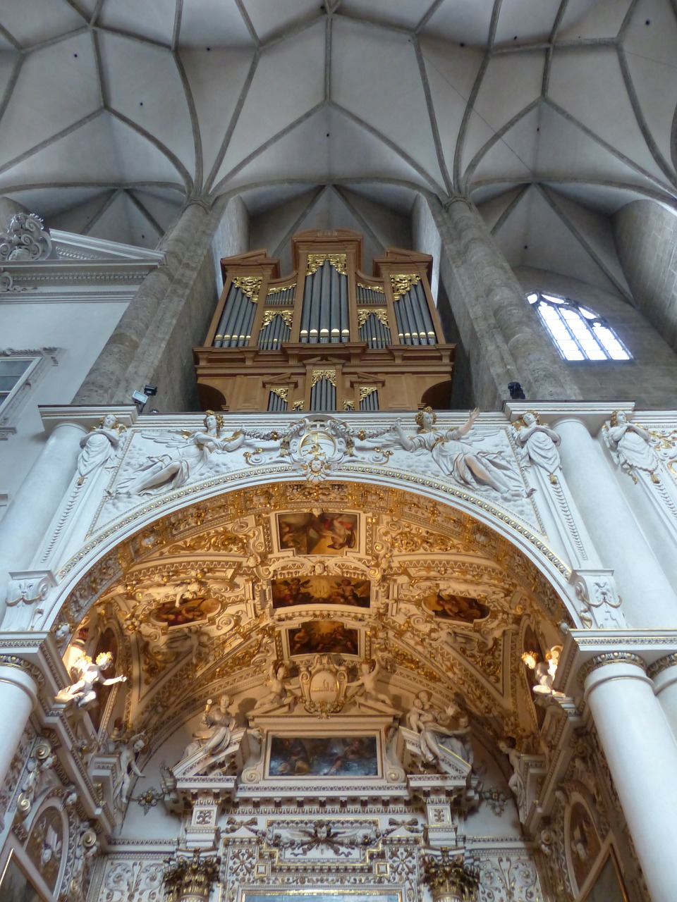 Organas, Žvaigždžių Skliautas, Organų Švilpukas, Muzika, Bažnyčia, Franciscan Bažnyčia, Salzburg, Senamiestis, Romos Katalikų, Franciscan Vienuolynas