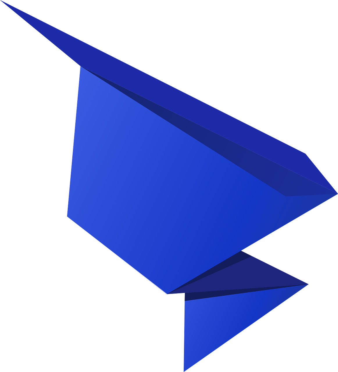 Origami, Popieriaus Lankstymo Menas, Kartus, 3 Matmenys, Objektas, Tradiciškai, Geometrinis Kūnas, Mėlynas, Grafika, Pastaba