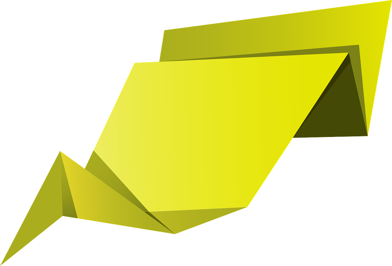 Origami, Popieriaus Lankstymo Menas, Kartus, 3 Matmenys, Objektas, Tradiciškai, Geometrinis Kūnas, Geltona, Žalias, Grafika