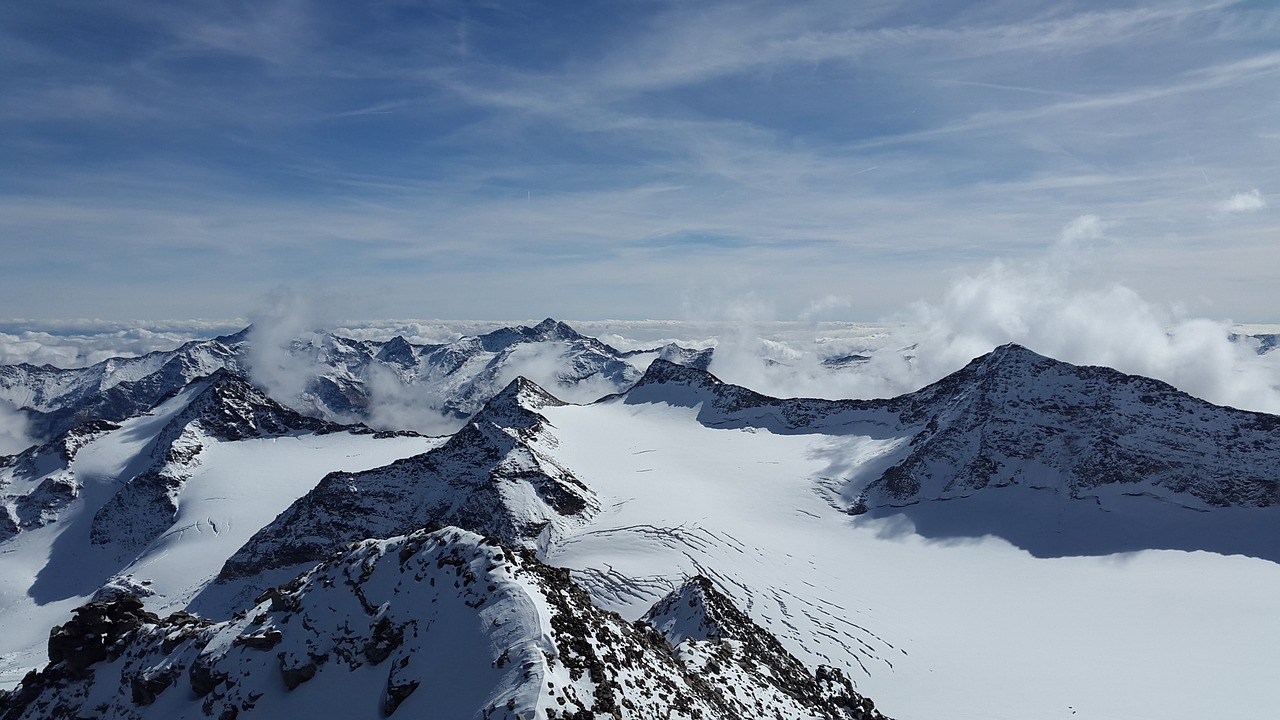 Ortlergruppe, Kalnai, Alpių, Alpių Panorama, Panorama, Aukščiausiojo Lygio Susitikimas, South Tyrol, Gebrige, Snieguotas, Žiemą
