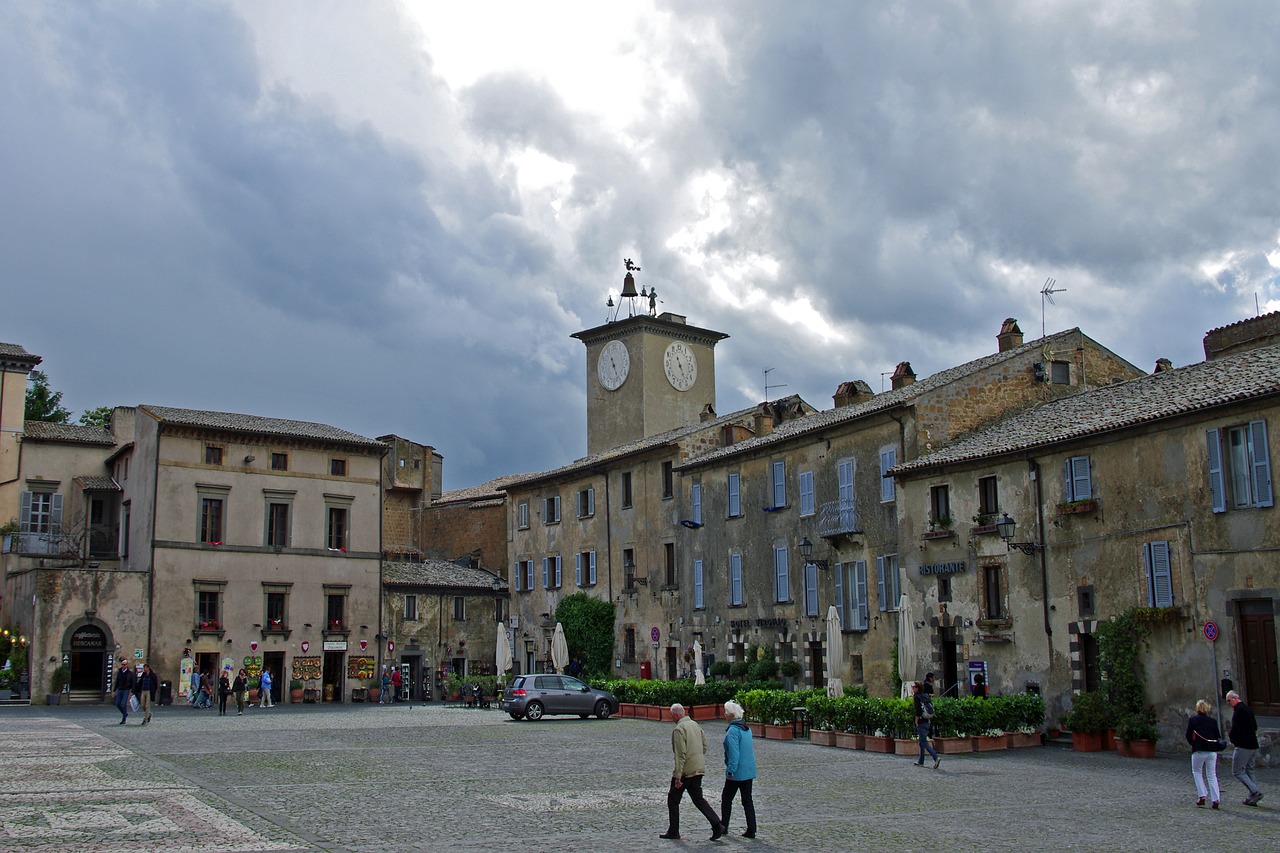 Orvieto, Umbria, Piazza, Piazza Del Duomo, Borgo, Viduramžiai, Viduramžių Kaimas, Kraštovaizdis, Paminklas, Turizmas