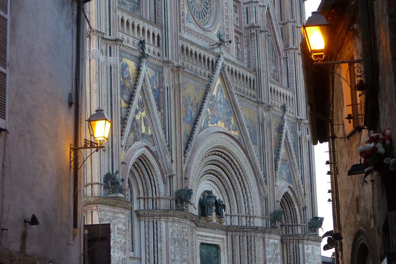 Orvieto, Duomo, Architektūra, Italy, Kupolas, Paminklas, Pastatas, Bažnyčia, Katedra, Umbria