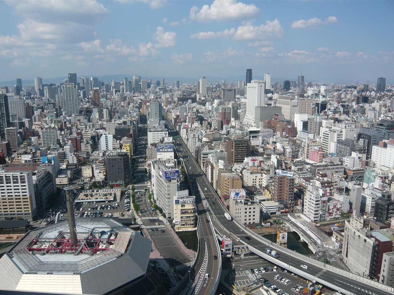 Osaka, Panorama, Miesto Panorama, Šiuolaikiška, Japanese, Miesto, Kansai, Dangoraižiai, Metropolis, Japonija