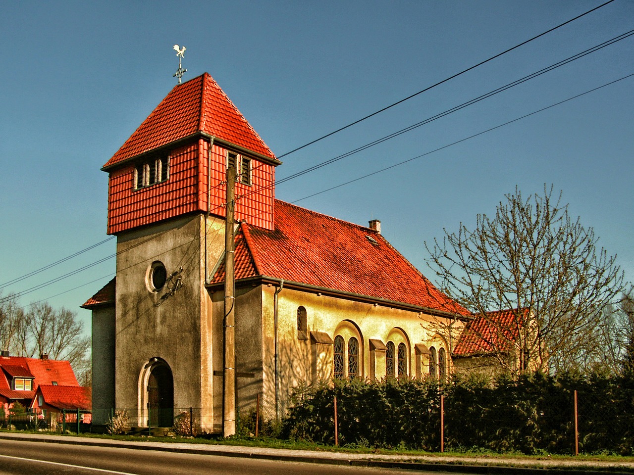 Oschersleben, Vokietija, Bažnyčia, Pastatai, Struktūra, Architektūra, Kelias, Gatvė, Augalai, Tikėjimas