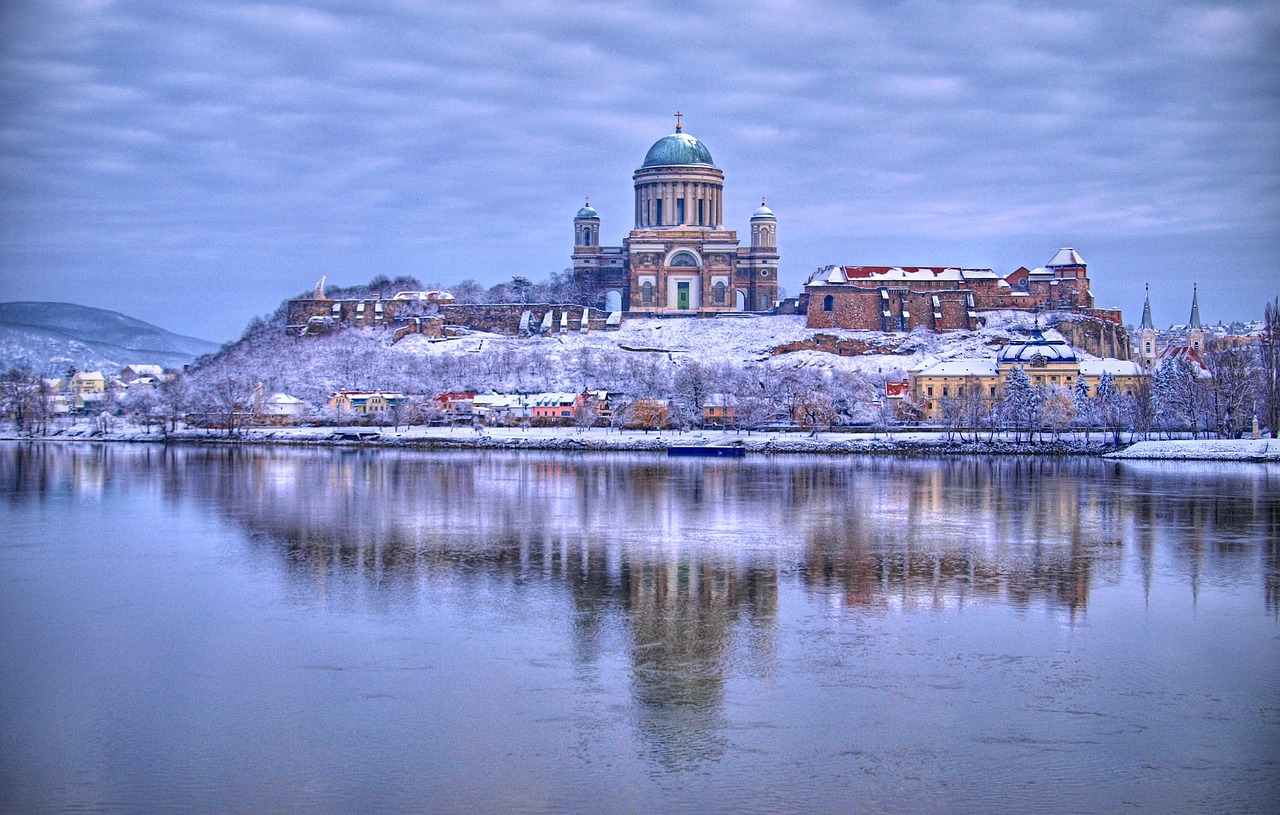 Ostrihom, Esztergom, Bazilika, Danube, Atspindys, Nemokamos Nuotraukos,  Nemokama Licenzija