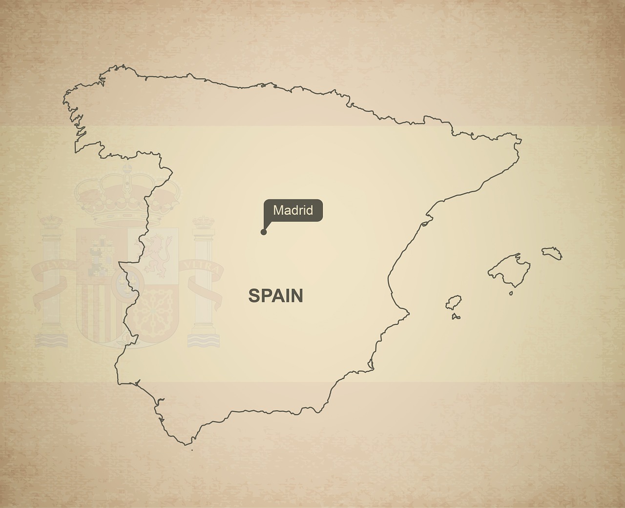 Kontūrai, Žemėlapis, Ispanija, Geografija, Šalis, Žemėlapiai, Europa, Tikslus, Vėliava, Nemokamos Nuotraukos
