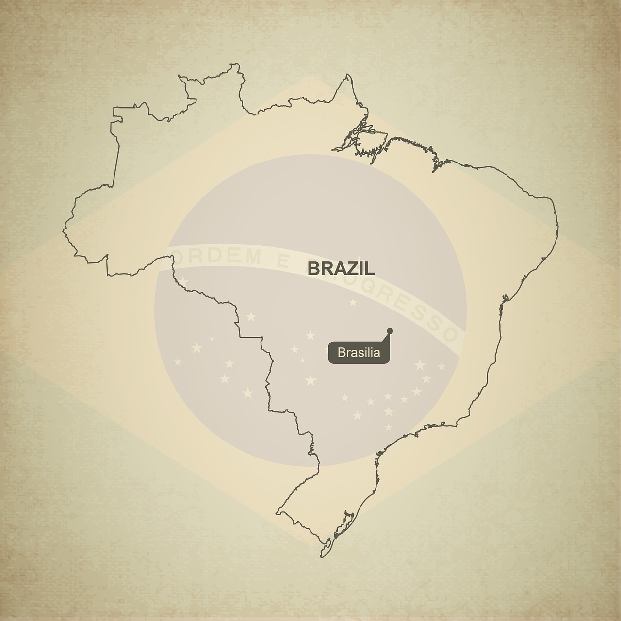 Kontūrai, Žemėlapis, Brazilija, Geografija, Šalis, Žemėlapiai, Pietų Amerika, Tikslus, Vėliava, Nemokamos Nuotraukos