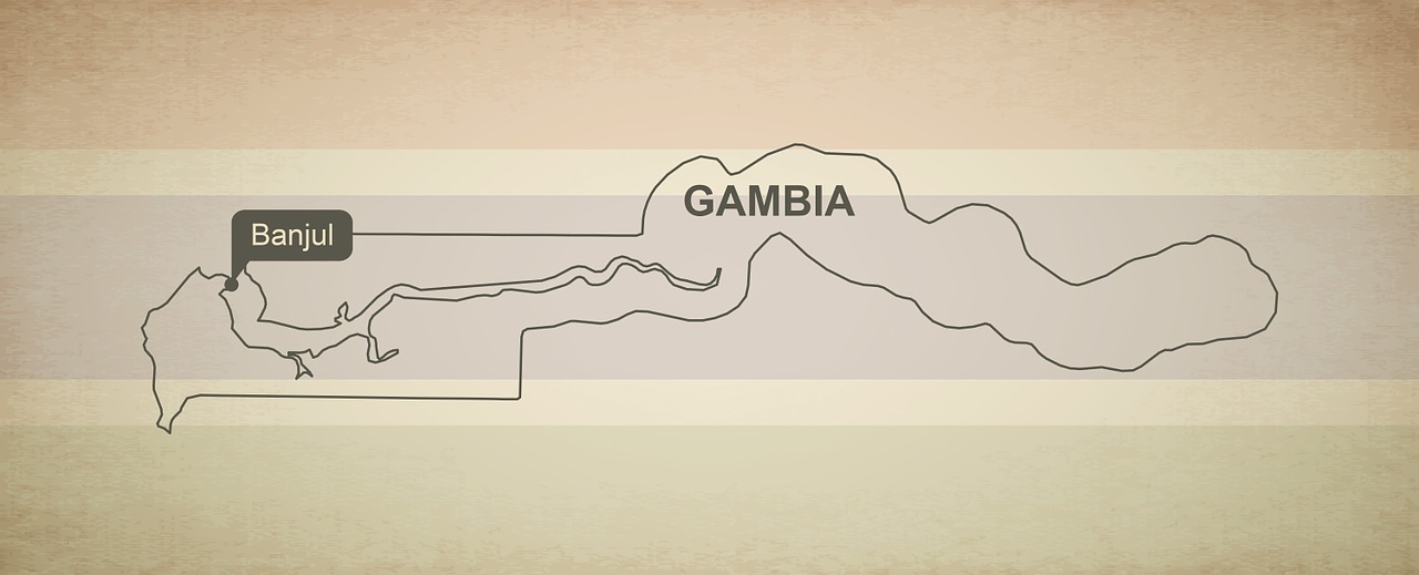 Kontūrai, Žemėlapis, Gambia, Geografija, Šalis, Žemėlapiai, Afrika, Tikslus, Vėliava, Nemokamos Nuotraukos