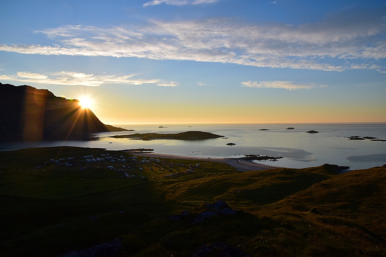 Perspektyva, Norvegija, Nordland, Lofoten, Skandinavija, Kraštovaizdis, Gamta, Kalnai, Dangus, Kelionė