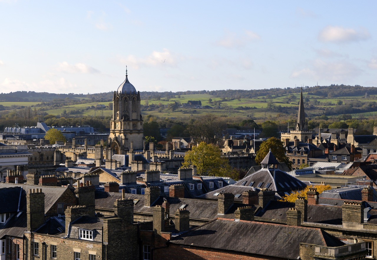 Oxford, Miestas, Panorama, Pastatai, Architektūra, Anglija, Senas, Miestas, Uk, Britanija