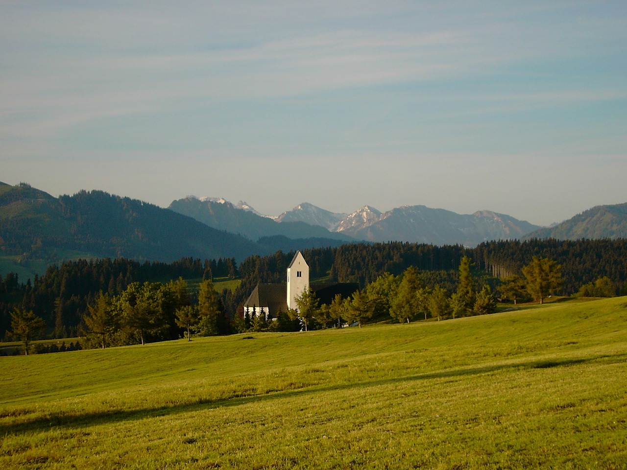 Oy Mittelberg, Allgäu, Bažnyčia, Kalnų Panorama, Nemokamos Nuotraukos,  Nemokama Licenzija