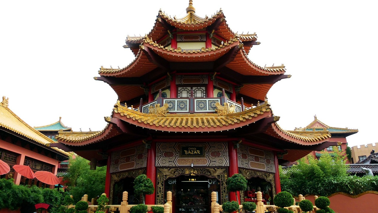 Pagoda, Kinija, Toli Rytuose, Phantasialand, Parkas, Nemokamos Nuotraukos,  Nemokama Licenzija