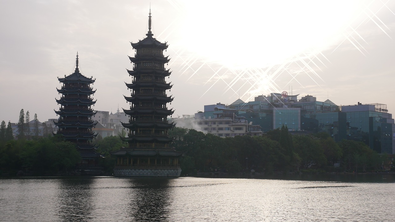 Pagoda,  Kinija,  Guilin,  Ežeras,  Vandenys,  Kelionė, Nemokamos Nuotraukos,  Nemokama Licenzija