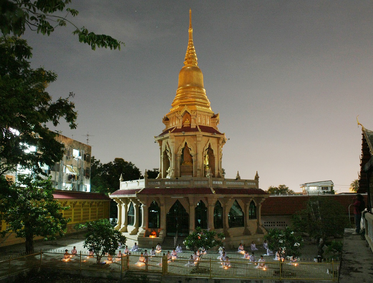 Pagoda, Tailandas, Budistams, Auksas, Budizmas, Tajų, Šventykla, Religija, Asija, Kultūra