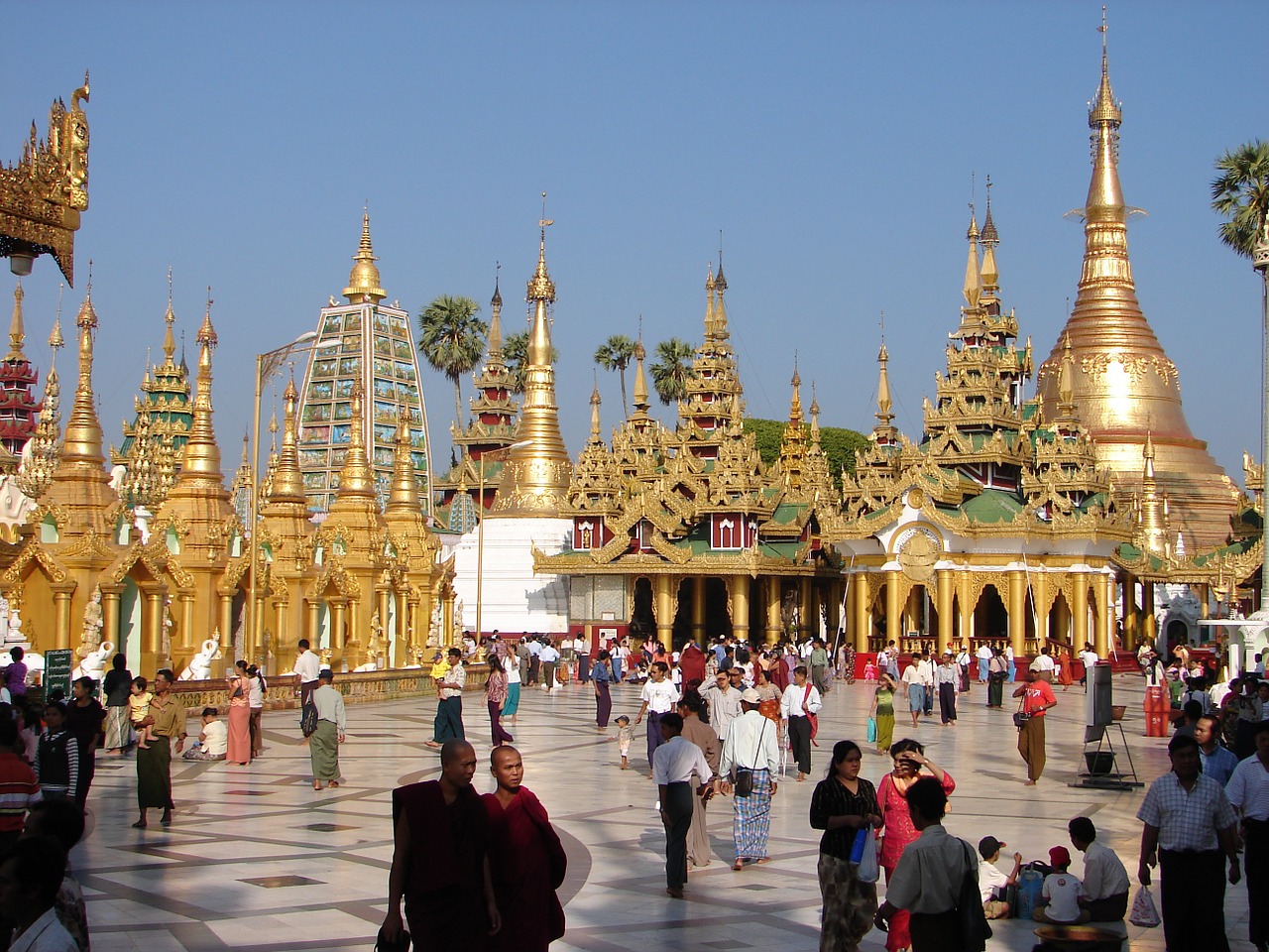 Pagoda, Schwedaggon, Burma, Nemokamos Nuotraukos,  Nemokama Licenzija