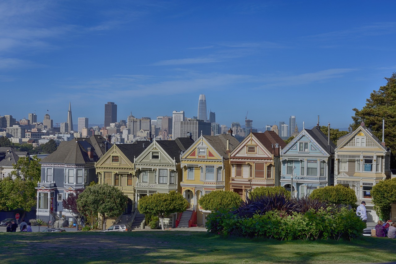 Dažytos Ponios,  San Franciskas,  California,  Miestas,  Architektūra,  Namai,  Amerika,  Miestovaizdis,  Vaizdingas,  Turizmas