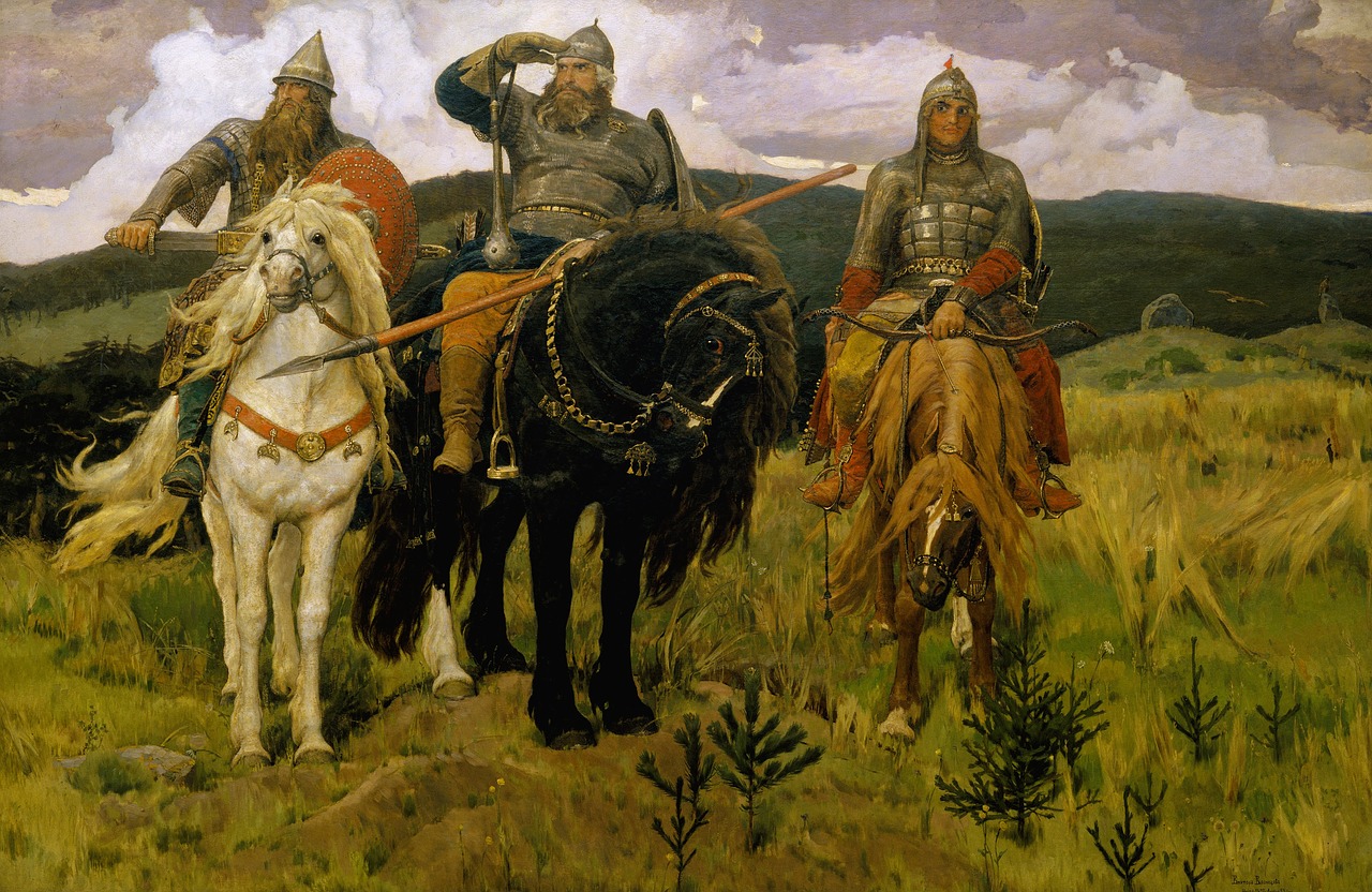 Dažymas, Vasnetsov Victor Mihajlovich, Bogatyrai, 1881-1898, Nemokamos Nuotraukos,  Nemokama Licenzija