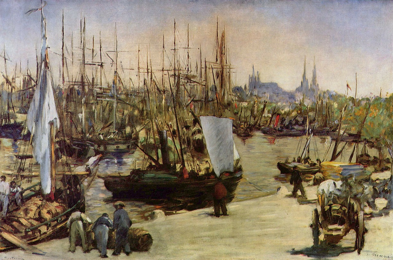 Dažymas, Valtys, Uostas, Bordo, Edouard Manet, 1871, Nemokamos Nuotraukos,  Nemokama Licenzija