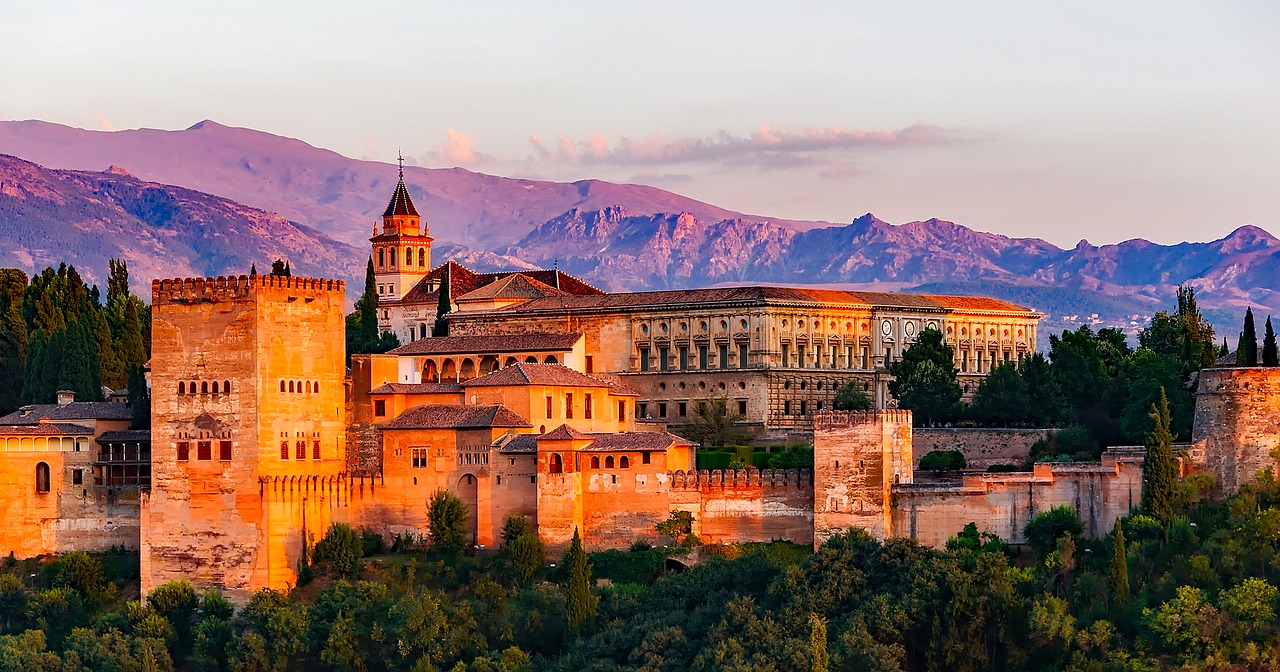 Rūmai, Pilis, Charles V, Granada, Ispanija, Kalnai, Orientyras, Istorinis, Panorama, Atrakcionai