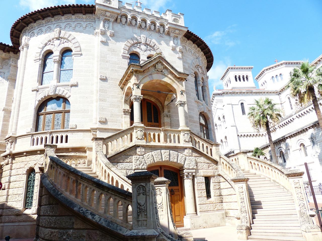Teisingumo Rūmai, Rūmai, Teisingumas, Pastatas, Monaco, Miestas, Architektūra, Fasadas, Laiptinė, Laiptai