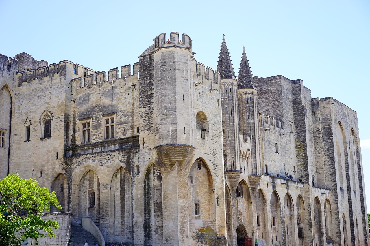 Palais Des Papes, Kampinis Bokštas, Bokštas, Pastatas, Įvedimas, Įspūdingas, Milžiniškas, Avignon, Miestas, Centro