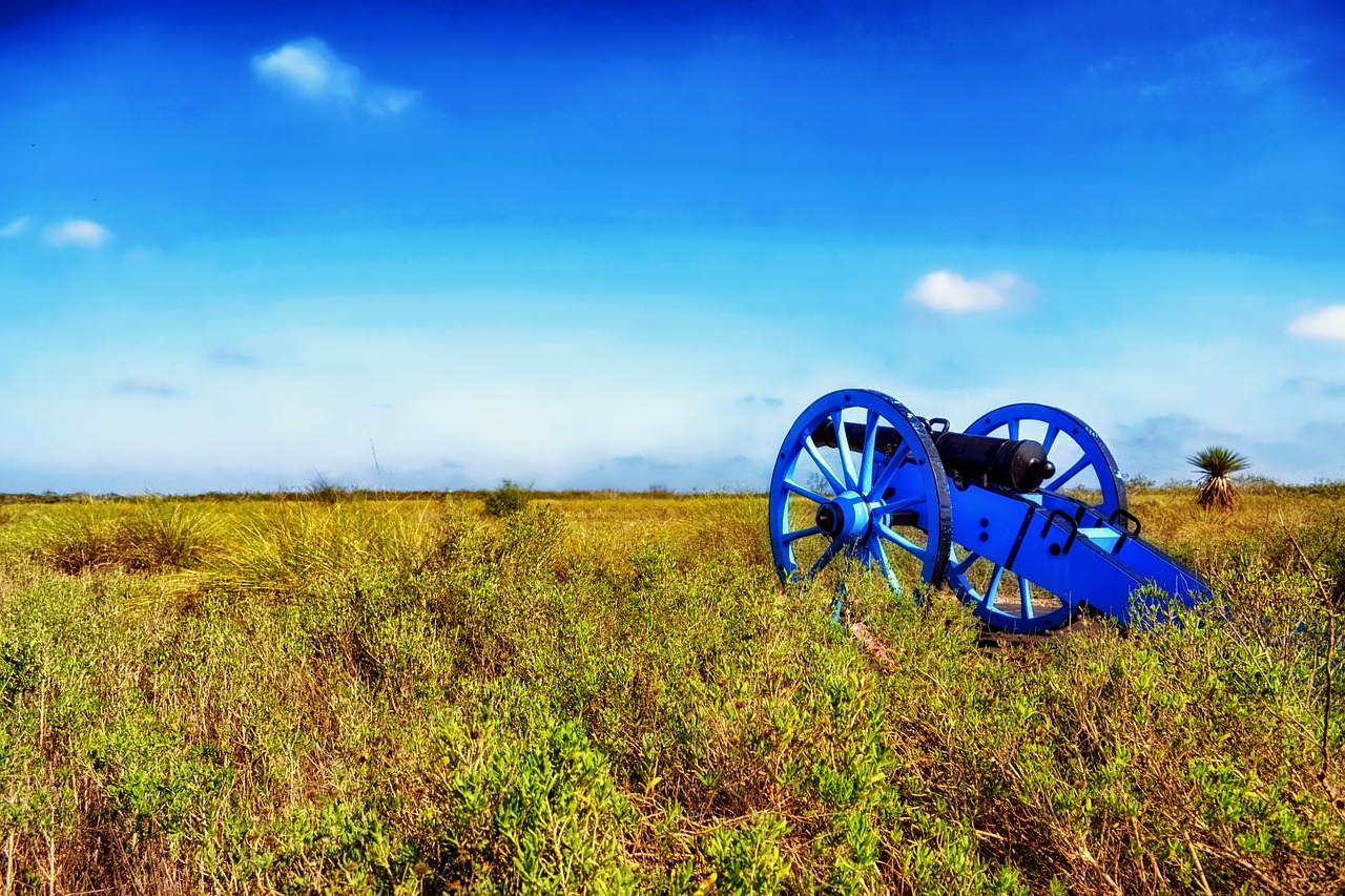 Palo Alto Mūšio Laukas, Texas, Laukas, Patranka, Dangus, Debesys, Hdr, Lauke, Istorija, Istorinis