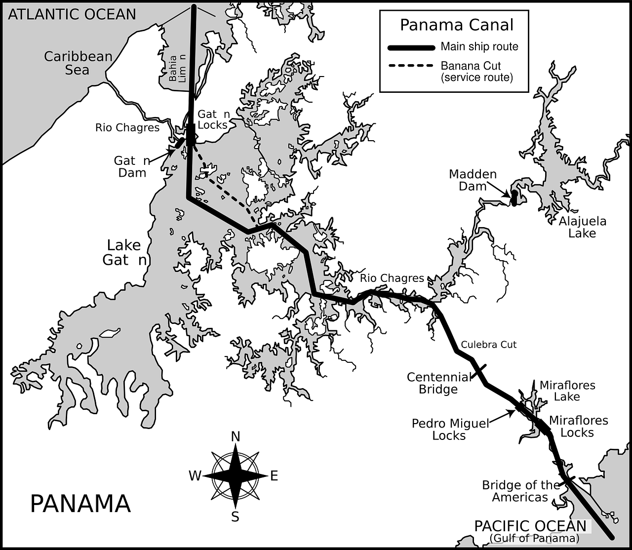 Panamos Kanalas, Panamos Žemėlapis, Panamos Sąnario, Kanalas De Panamá, Laivybos Kanalas, Žemėlapis, Nemokama Vektorinė Grafika, Nemokamos Nuotraukos,  Nemokama Licenzija