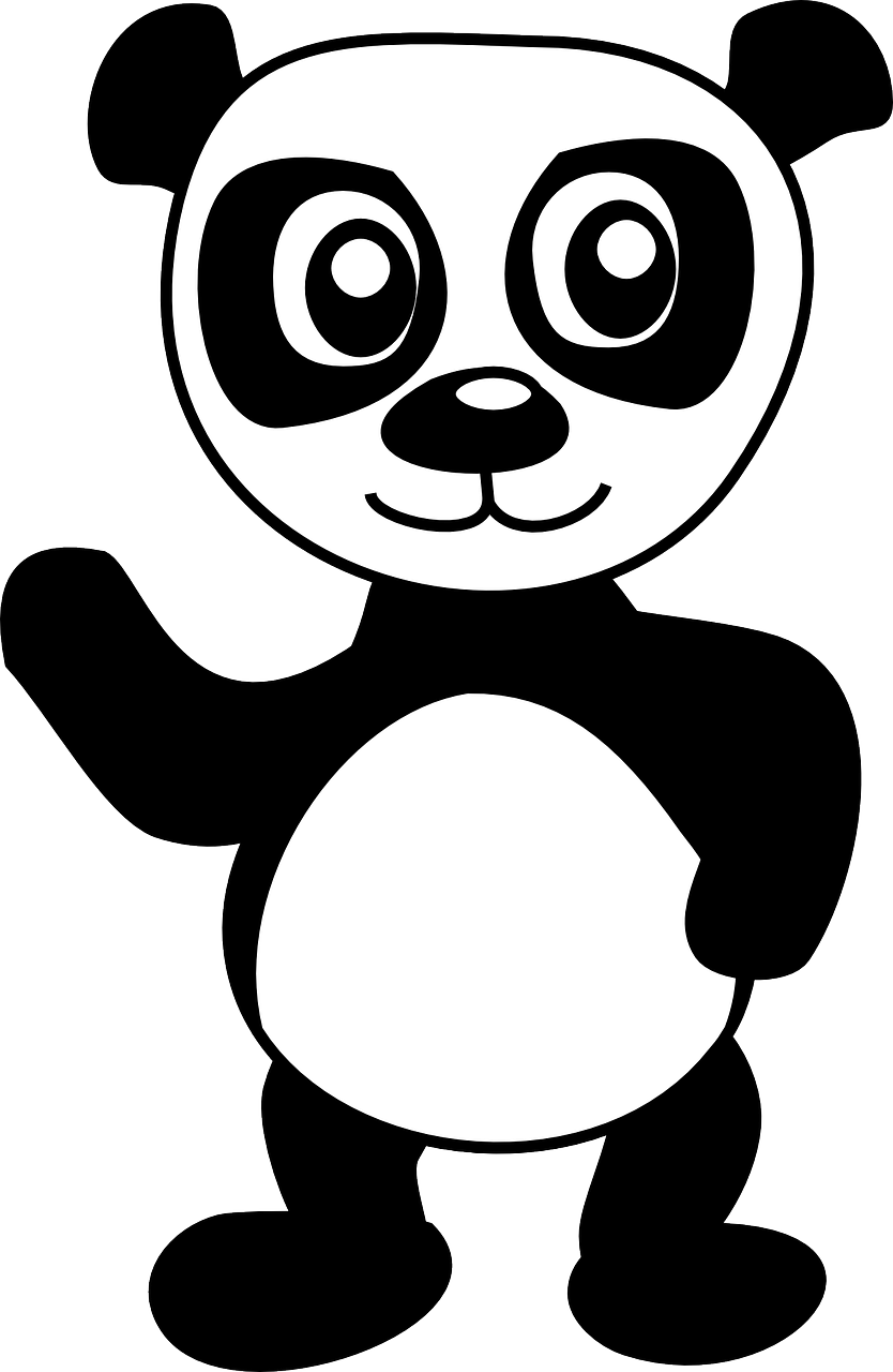 Panda, Turėti, Plaukiojantys, Gyvūnas, Žinduolis, Sveiki, Mielas, Animacinis Filmas, Komiksas, Nemokama Vektorinė Grafika