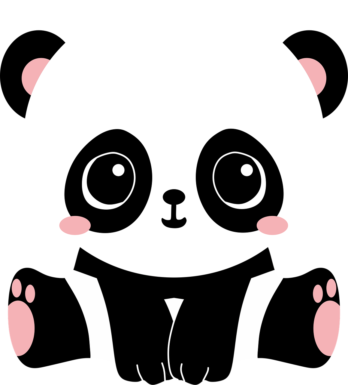 Panda, Turėti, Mielas, Kawaii, Juoda, Balta, Bebe, Kūdikis, Sėdi, Sėdėti