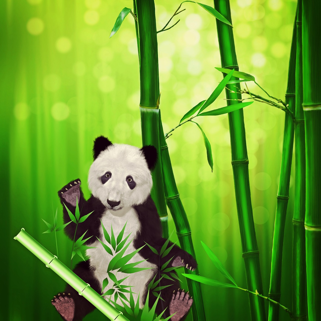 Pandos Lydinys, Panda, Gyvūnas, Bambukas, Bambuko Miškas, Turėti, Žolėdžius, Galvos Piešinys, Žinduolis, Gamta