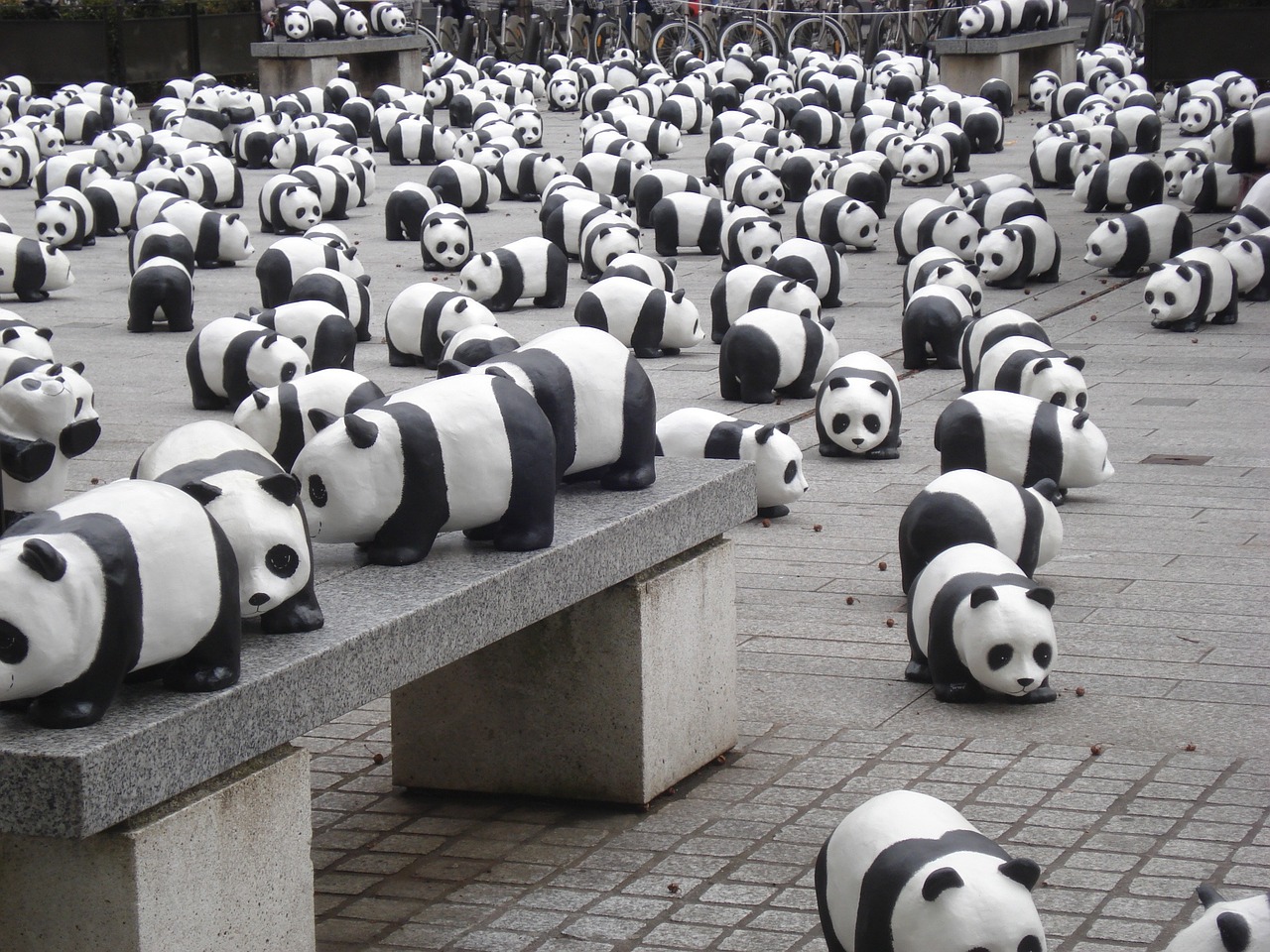 Pandas, Miniatiūrinė, Paroda, Neša, Žaisti, Mielas, Simbolis, Žaislas, Masės, Nemokamos Nuotraukos
