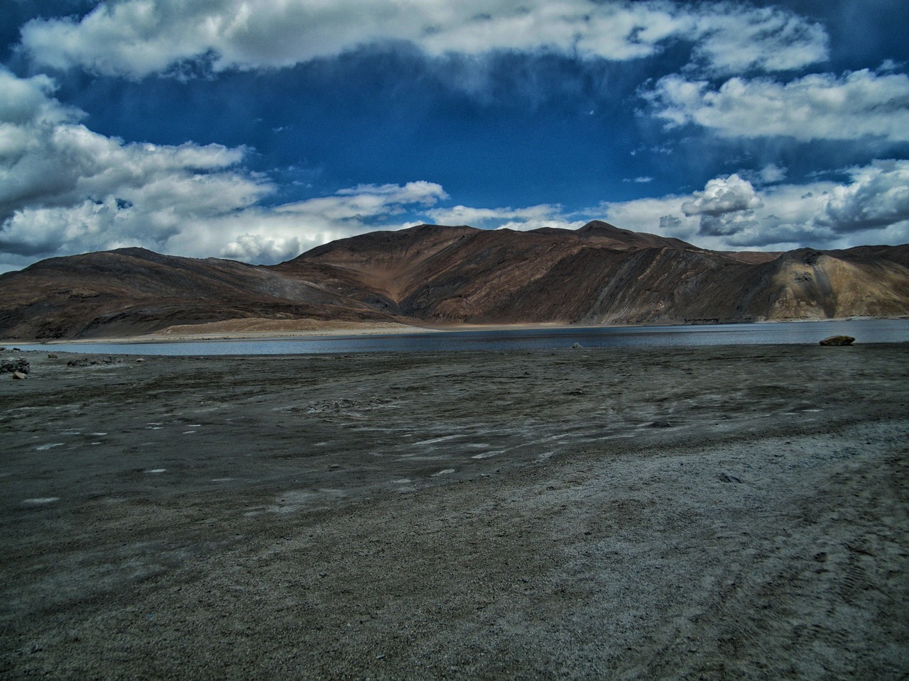 Pangong Ežeras, Leh, Ladhak, Ladakh, Jammu, Kašmyras, Indija, Kalnai, Kalnas, Ežeras