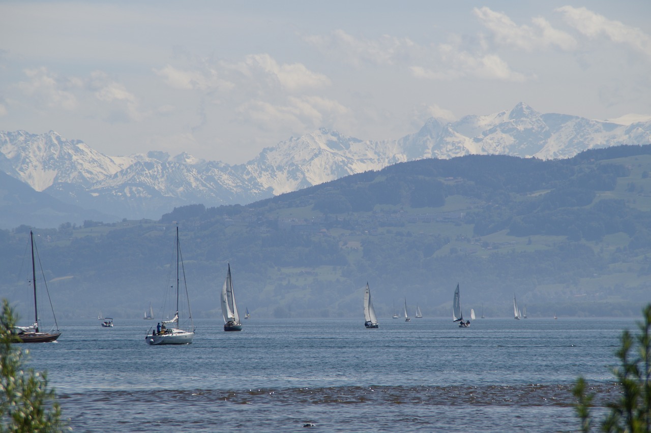 Panorama, Perspektyva, Ežero Konstanta, Kraštovaizdis, Vaizdas, Alpių, Sniegas, Vasara, Tolimas Vaizdas, Geras Vaizdas