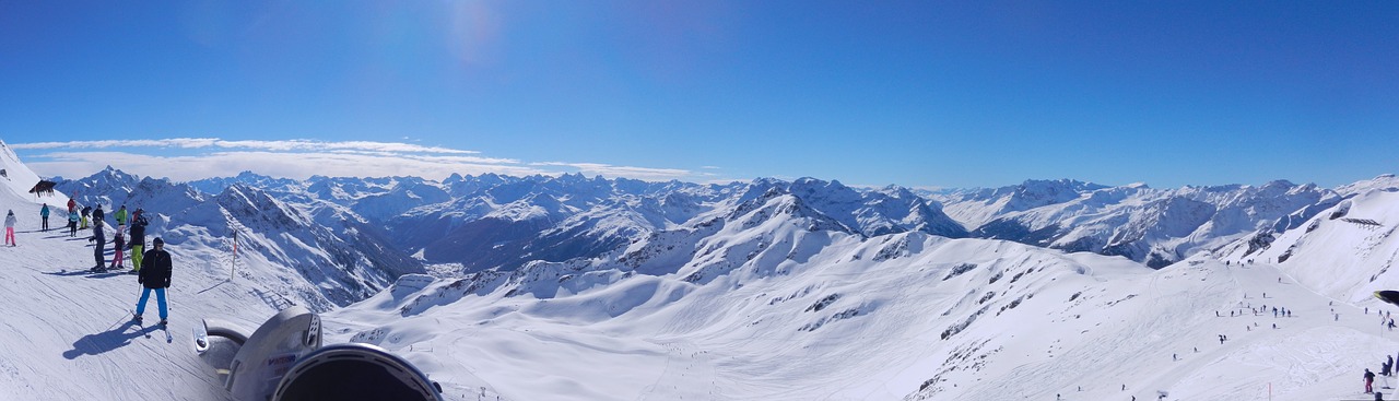 Panorama, Grasjoch, Vorarlbergas, Slidinėjimas, Sniegas, Saulė, Žiema, Slidinėjimas, Vairuoti, Balta