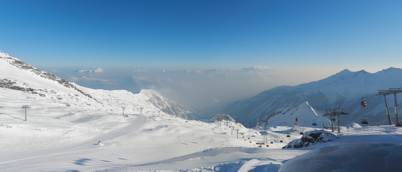 Panorama, Kitzsteinhorn, Virš Debesų, Morgenstimmung, Migla, Rūkas, Kalnai, Austria, Žiemos Sportas, Alpių