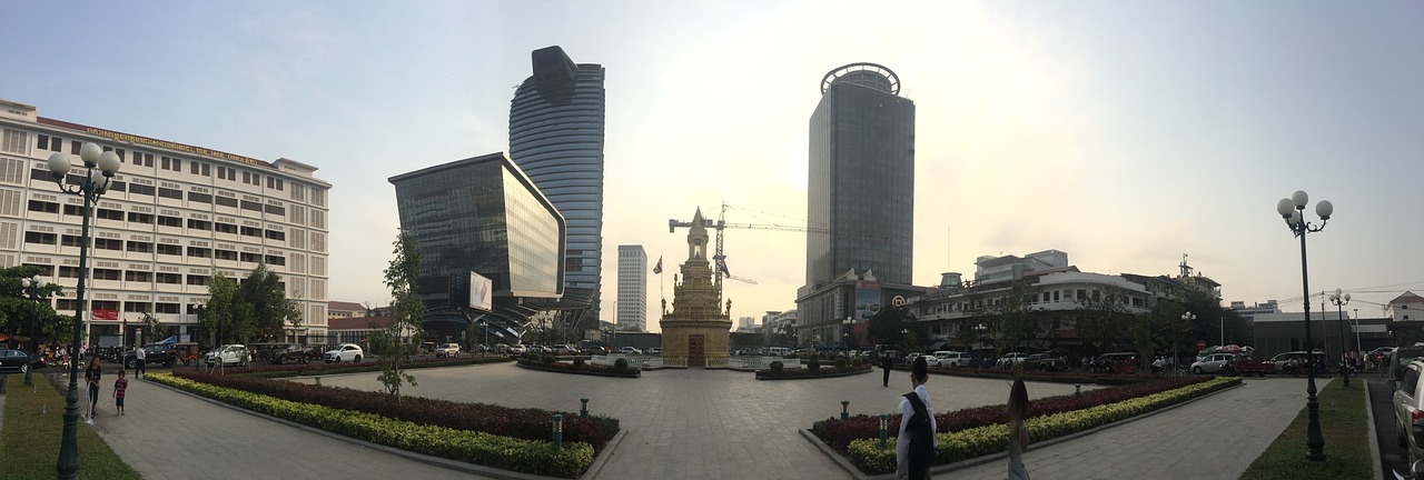 Panorama, Kambodža, Phnom Penh City, Meng Hann, Verslo Centras, Nemokamos Nuotraukos,  Nemokama Licenzija