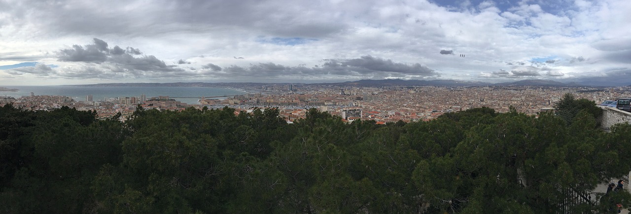 Panorama, Marseille, Miestas, Notre-Dame-De-La-Garde, Jūrų, Bazilika, Panoraminiai Vaizdai, Bažnyčia, Nemokamos Nuotraukos,  Nemokama Licenzija