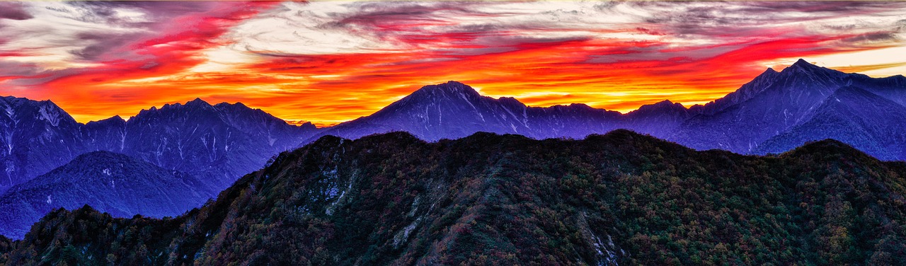 Panorama, Kalnas, Ryto Švytėjimas, Chubu Sangaku Nacionalinis Parkas, Japonija, Nemokamos Nuotraukos,  Nemokama Licenzija