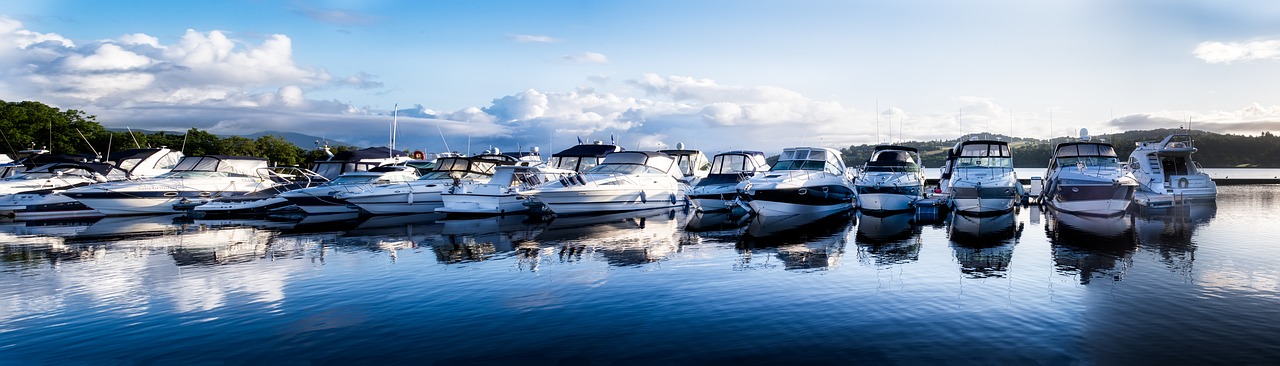 Panorama, Valtys, Marina, Mėlynas Dangus, Ramus Vanduo, Vanduo, Medžiai, Debesys, Ramus, Laivas